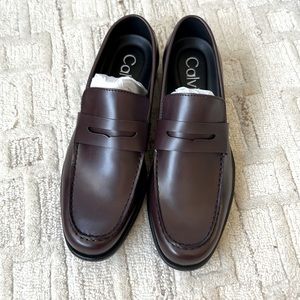 NIB  Calvin Klein Crispo 2 Penny Loafer (Men) BORDEAUX 13M